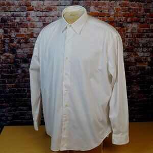 Vintage Polo Ralph Lauren Marlowe Shirt White Stretch Cotton Mens L Large